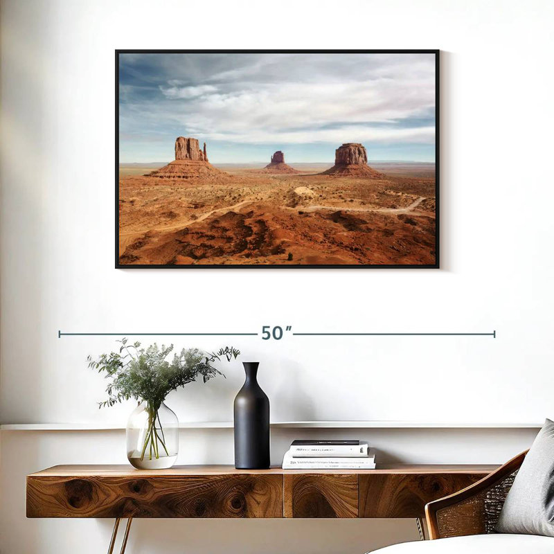Arizona Monument Valley, Cadre flottant noir, 37 po x 25 po