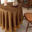 Nappe ronde en velours de 122 cm (48 po) avec pompons dorés, couleur camel-1437390398