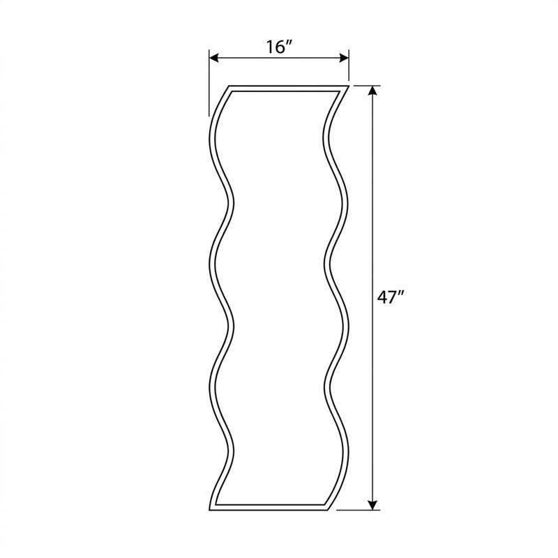 Miroir d'appoint 16 po x 47 po Safi, White