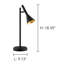 Lampe de bureau noire 18,5 po Tyrus
