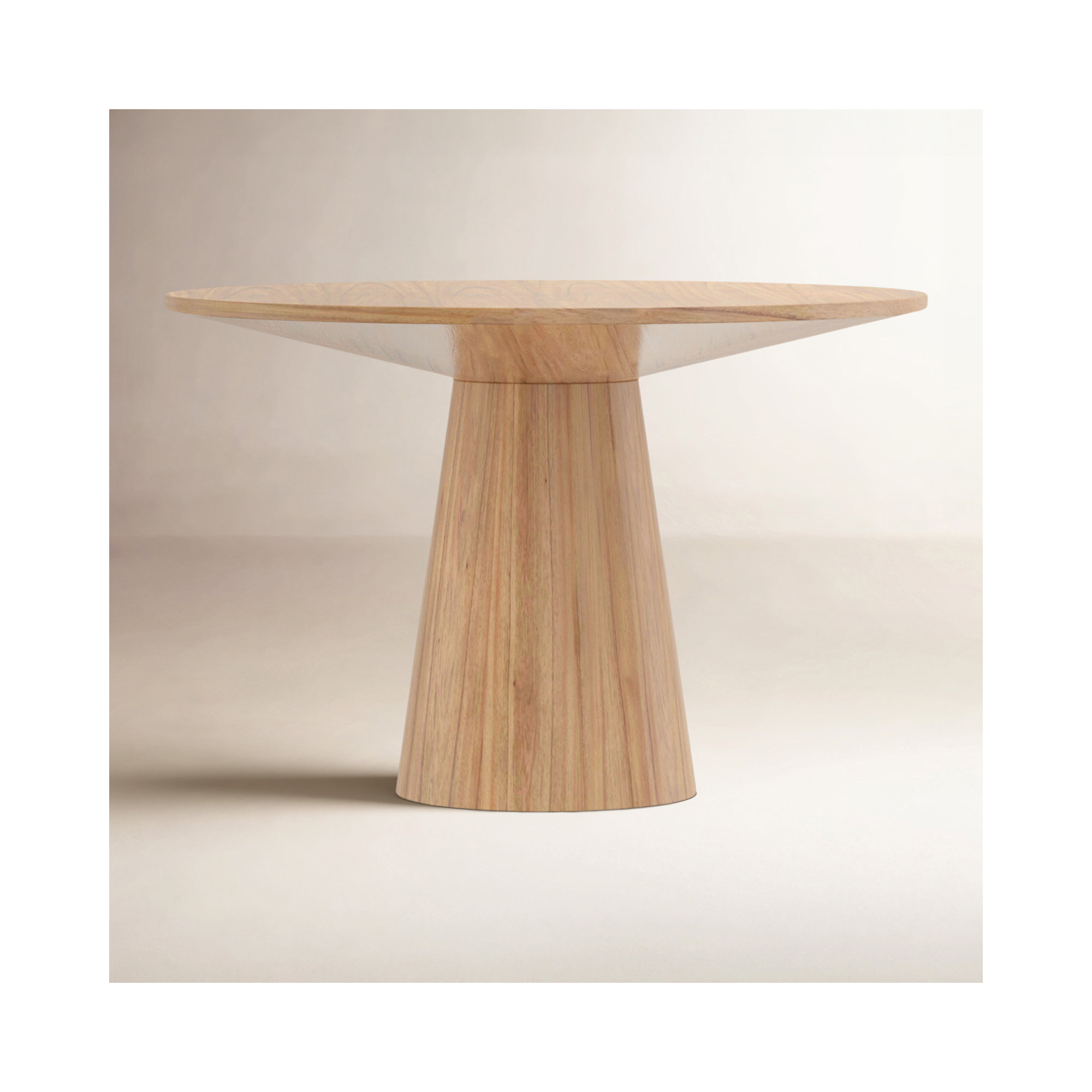 Astraea Pedestal Dining Table, Natural, 31"H x 47"L x 47"W