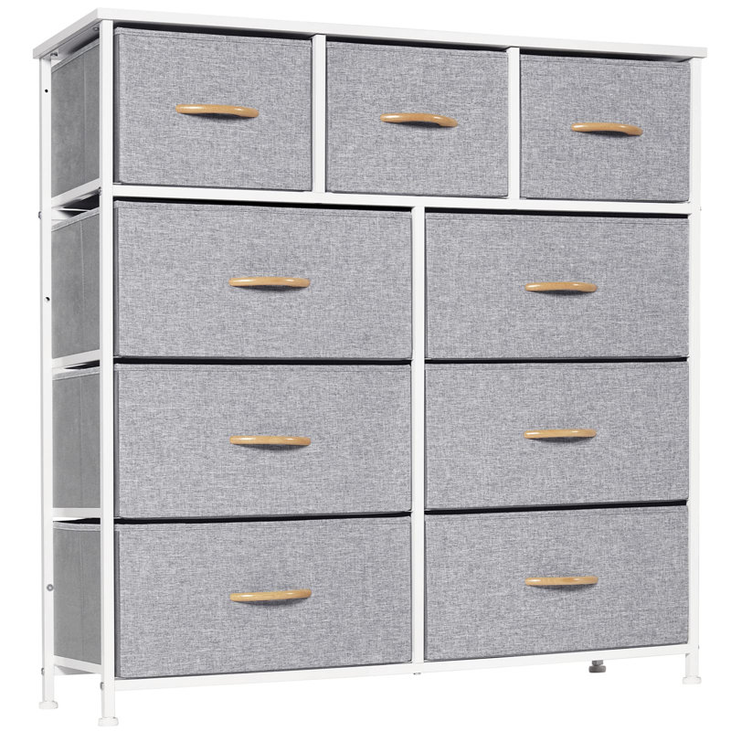 Olson 9 - Drawer Chest of Drawers, Grey