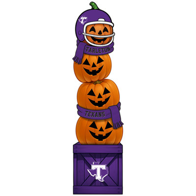 Tarleton State University Pumpkin Stacked Leaner With Helmet