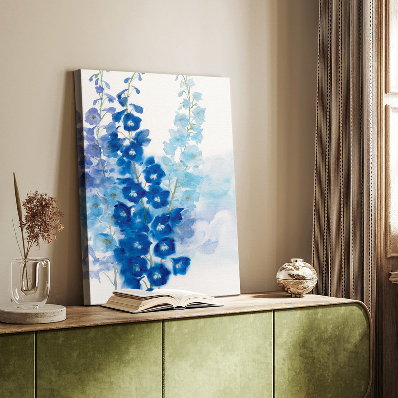 Delphinium I - galerie sur mesure Cavas, H 36 po x l 24 po