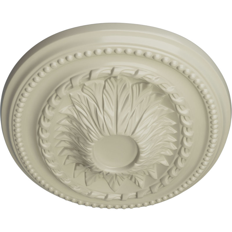 Endurathane Warsaw Ceiling Medallion, 18"OD x 3 1/2"ID x 1 3/8"P (Fits Canopies up to 3 1/2"), Hand-Painted Root Beer Crackle Finish
