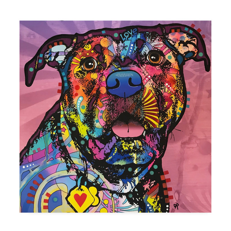 « love face », reproduction d’impression sur toile tendue, H 14 po x l 14 po x P 2 po