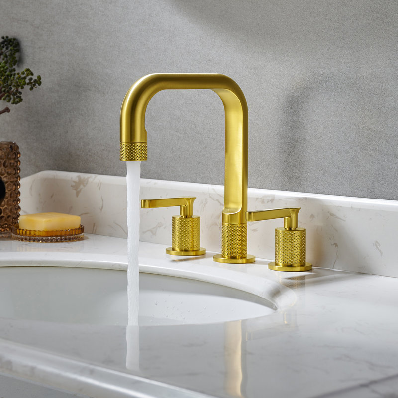 Wishful 8. in Widespread 2-Handle Bathroom Faucet, Brushed Gold