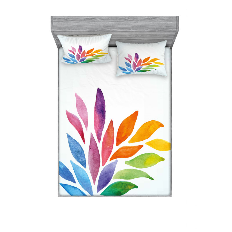 Ensemble de draps Rainbow, Ensemble de draps pour lit double avec un drap-hou