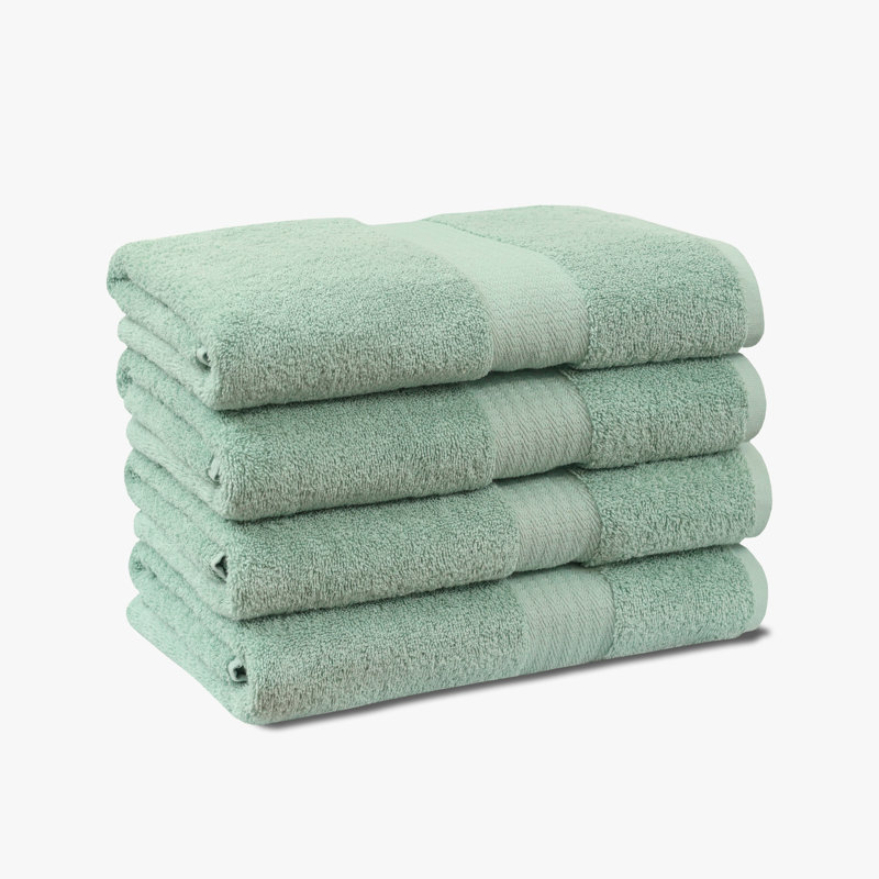 Ensemble de serviettes de bain True Classics, Vert, Serviettes de bain - paquet de 4