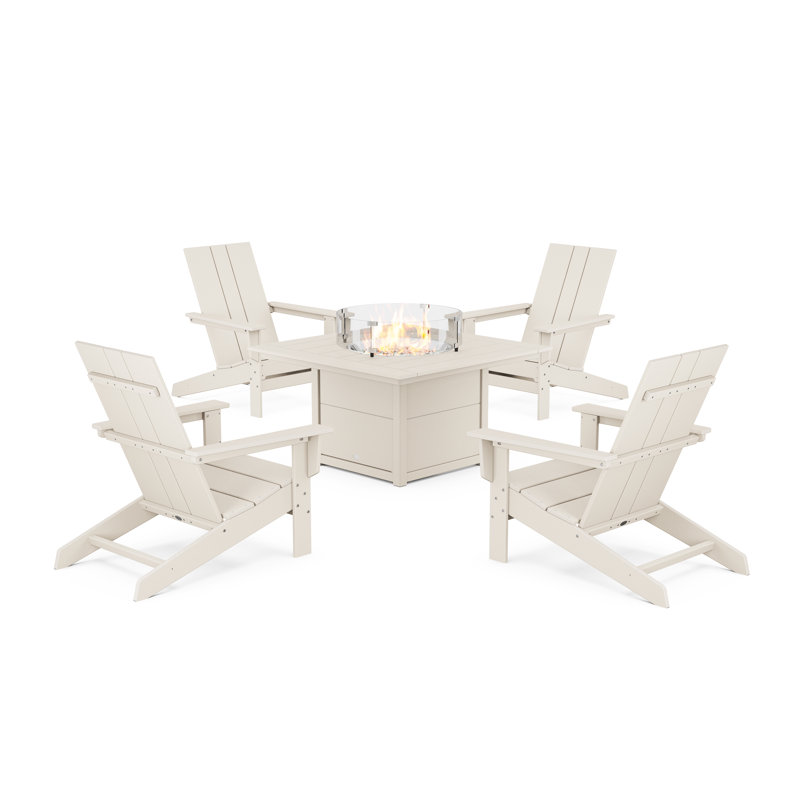 POLYWOOD x ALLModern 5 Piece Multiple Chairs Seating Group, Sand