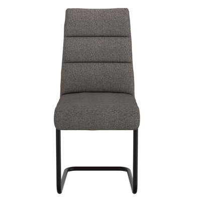 Ensemble de 2 chaises de salle à manger Linda, gris anthracite et noir