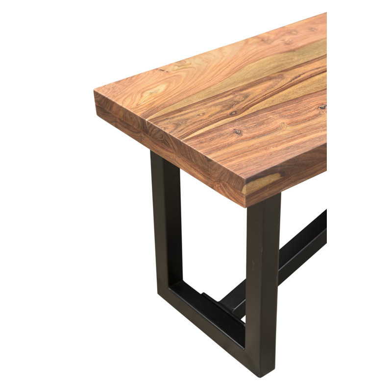 Garica Solid Wood Bench, 18" H x 60" L x 16" W