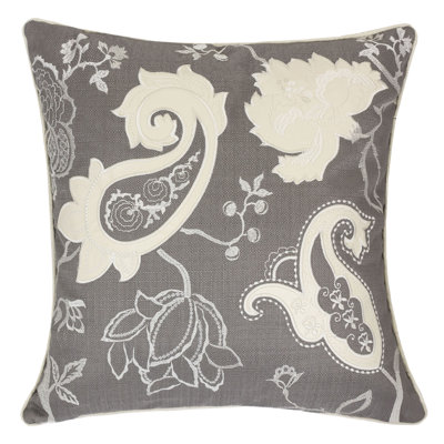 Whimsical Floral Throw Pillow