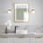 Effect LED-Illuminated Rectangular Mirror Brushed Gold Frame with Frosted Strip-77066209
