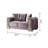 Modern Style Loveseat in Silver