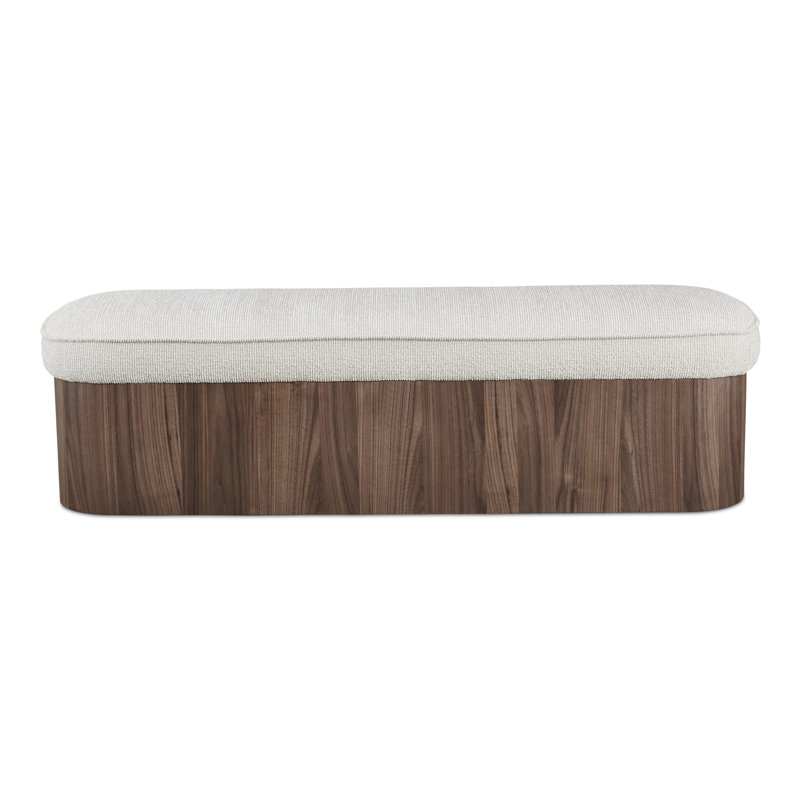 Sonny Upholstered Storage Bench, Walnut