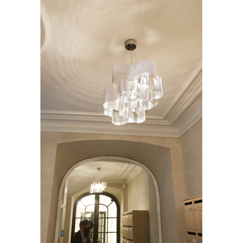 Lustre géométrique unique à 5 lumières Nuage, H 12 po x l 19 po x P 31 po