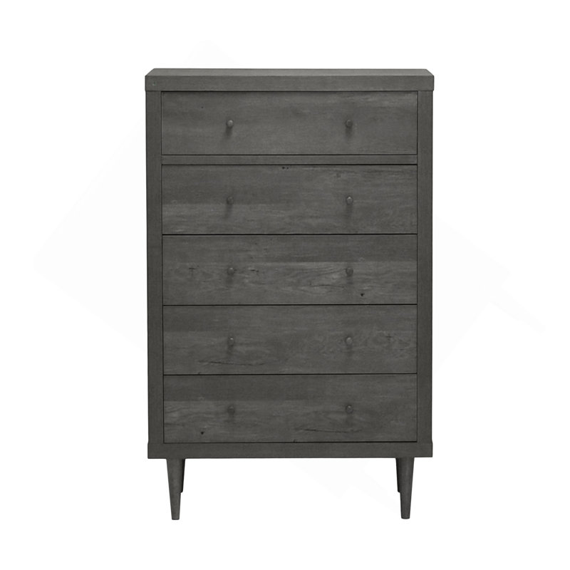 Commode 5 tiroirs Nordic, Gris