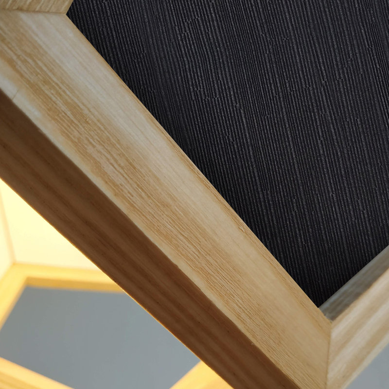 Belfiore 1 - Light Oil Geometric Pendant, Oak/Black