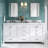 Cambridge 72'' Solid Wood Double Bathroom Vanity in White, with 2'' Carrara Marble Top, Center, Rectangle Sink-130617047-88398663-130617050