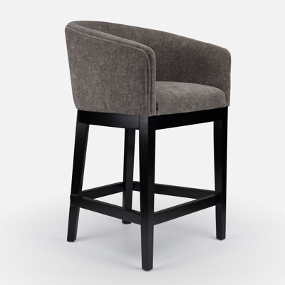 Upholstered Wooden Frame Bar Stool