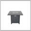 Table de foyer d'extérieur en acier avec couvercle H 25 po x l 30 po