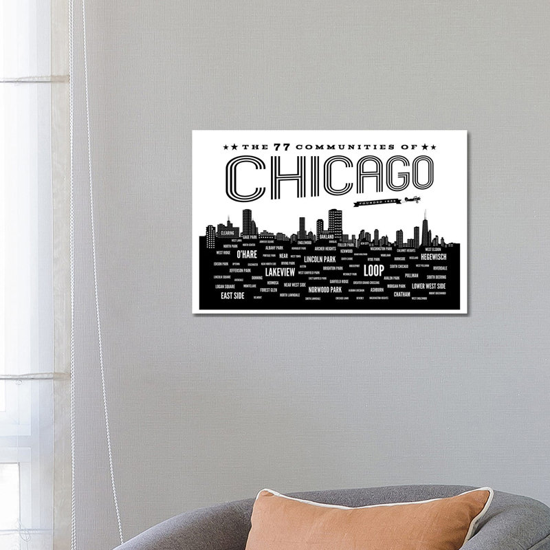 Chicago Chicago - impression sur toile tendue, H 26 po x l 40 po x P 1,5 po