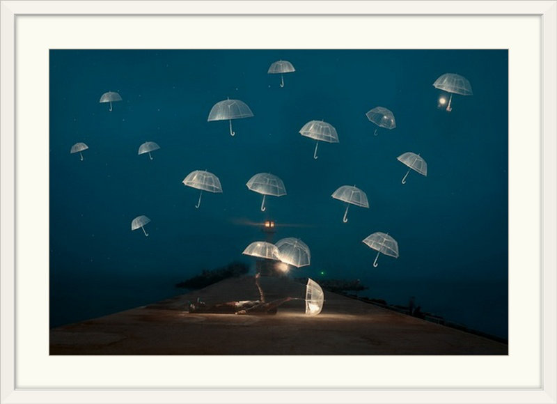 «Dreams» de Straub par Alexandar Lazarov, impression, Cadre blanc, H 20 po x l 26 po x P 1 po