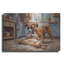  «Boxer In The Kitchen» par Rich Monet, art mural en métal, 24 po x 16 po-368165170