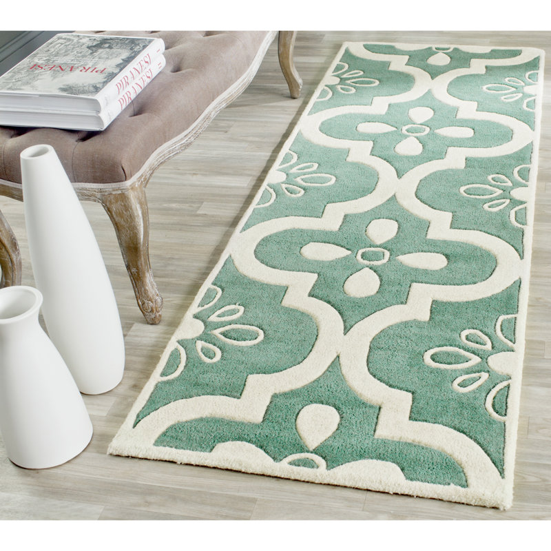 Carolene Hand Tufted Wool Geometric Rug, Runner 2'3" x 7'
