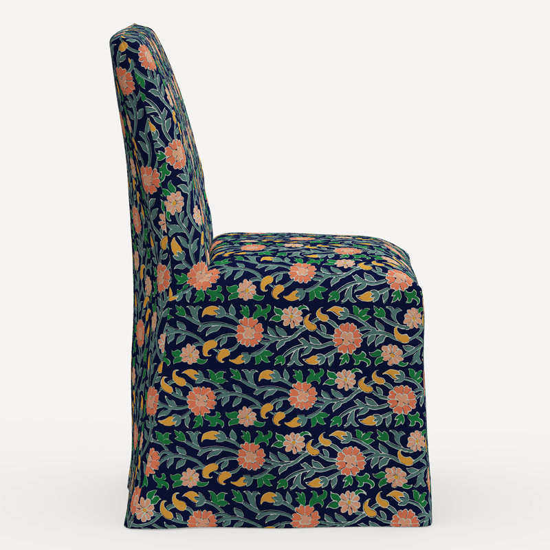 Sadia Slipcover Chair, Jr Laranya Multi Floral Linen
