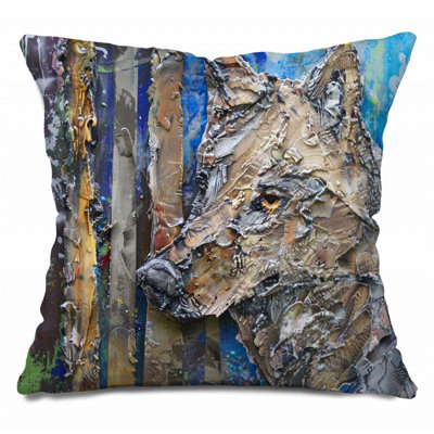 Coussin décoratif réversible Face Art