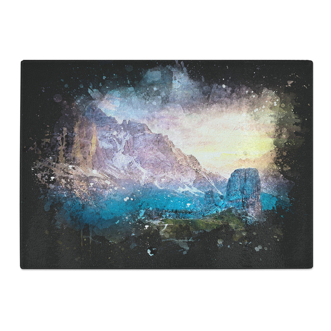 Tempered Glass Mountain View Chopping Board