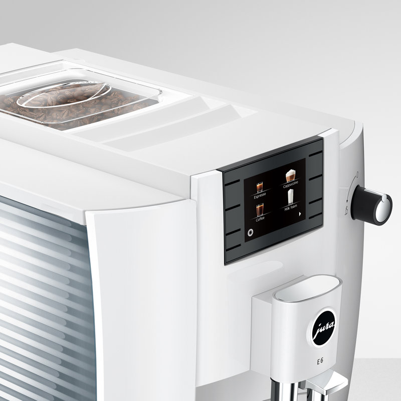 JURA E6 Fully Automatic Coffee & Espresso Machine, Piano White