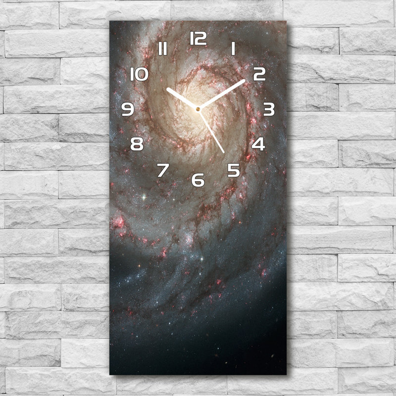 Ingibergur Glass Wall Clock, Brown/White