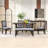 6-Piece Dining Table Set with Upholstered Chair and Bench-249016289-249016290
