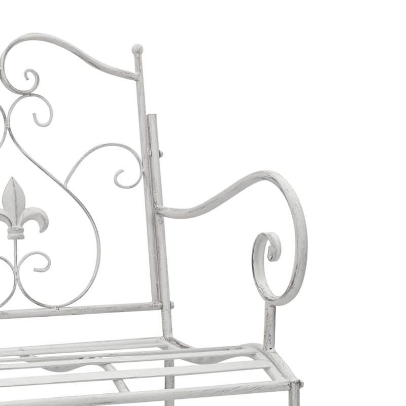 Garden Bench 104 X 54 X 93Cm Steel, White
