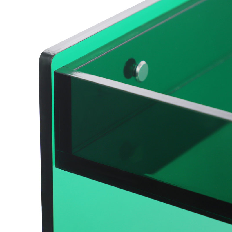 Table basse en acrylique 31,5 po Modern, Vert
