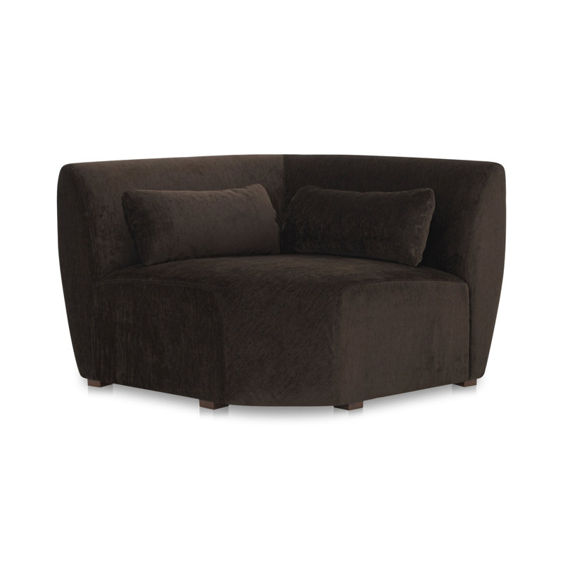 Chaise d'angle Anson, Brun charbon