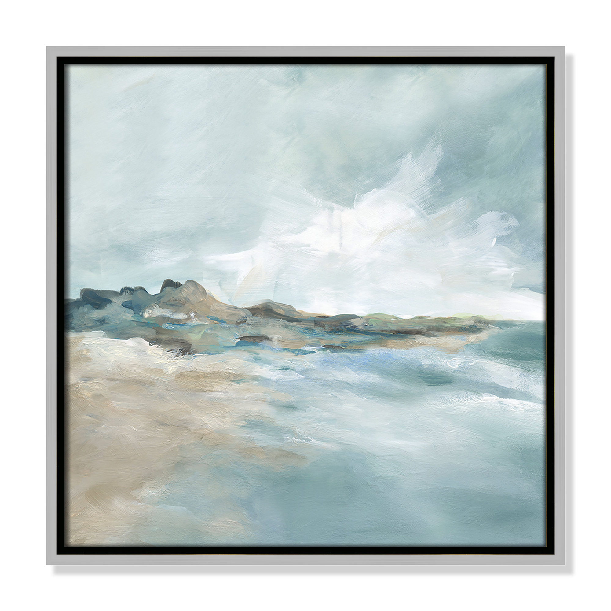 Sandpoint Print by Carol Robinson, Silver, 17.5" H x 17.5" W