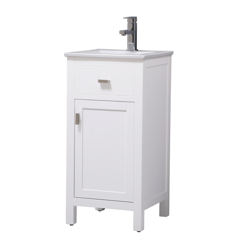 Ensemble de meuble-lavabo simple 16 po Alessandro, Blanc