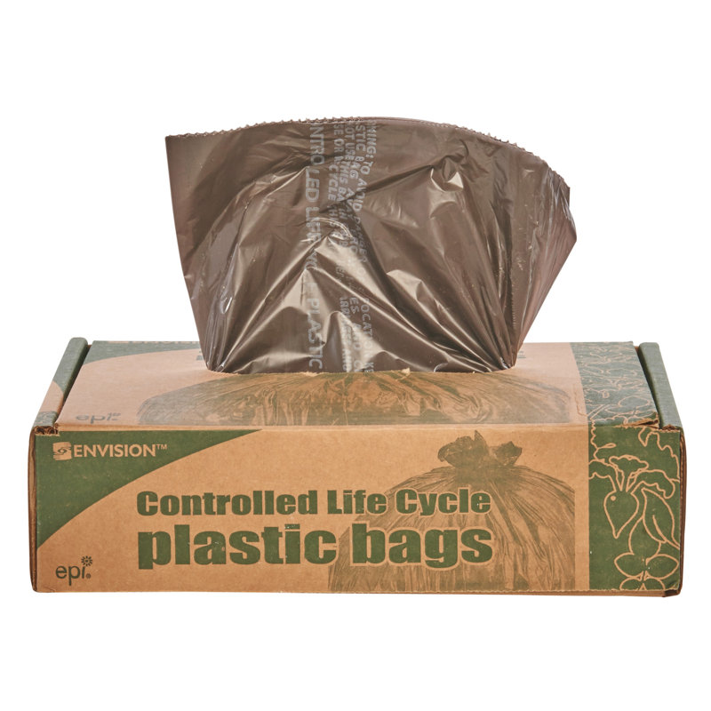 Plastic Trash Bags - 120 Count, Brown, 8.38" H x 5" W x 3" D