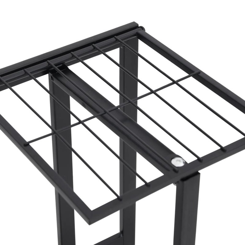 Présentoir à fleurs sur 4 niveaux avec support en métal 29,9 "/ 38,6", Noir