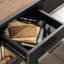 Bureau en L, finition brune