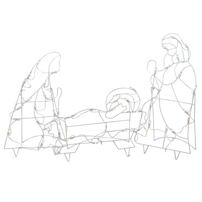 Ensemble de 3 décorations de Noël pour la crèche de la Sainte Famille