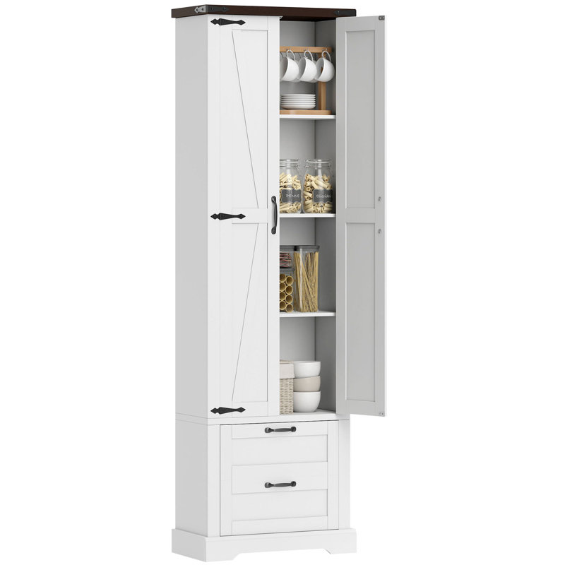 Armoire de rangement 71 po, blanc, Blanc