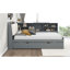 Gris, lit double, base de lit en bois, lit gigogne, rangement rotatif, tête de lit à tablettes de rangement - tête de lit riche, décor de chambre à coucher