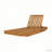 Acacia Wood Chaise Lounge with 2-Fold Thin Cushion - Teak Finish Outdoor Recliner with Dark Grey Water-Repellent Cushion, 79.6" L x 29" W, 300 lbs-1673834046