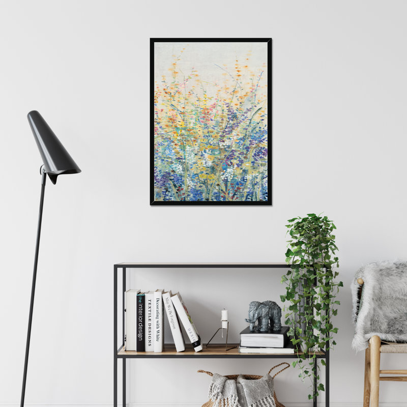 Wildflower Panel I by Timothy O' Toole - Wrapped Canvas Painting Print, 50cm H x 34cm W, Black Framed Paper Print