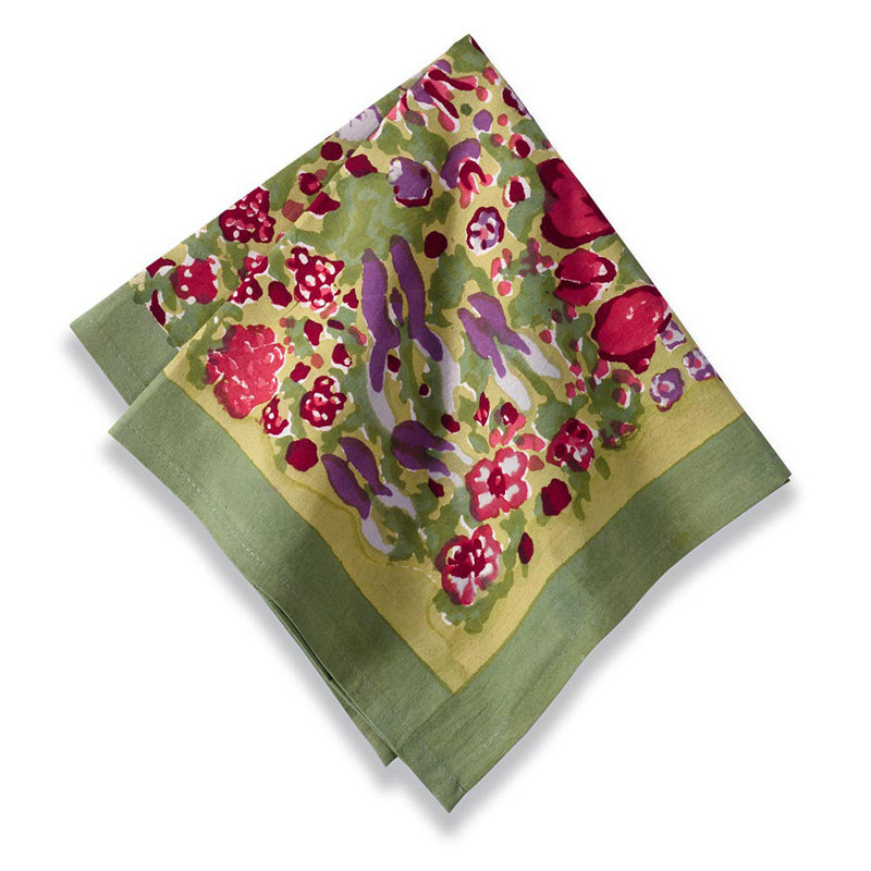 100% Cotton Square, Red/Green